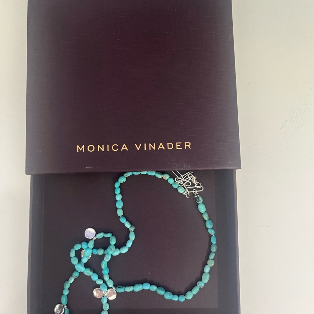 MONICA VINADER Rio Turquoise Bead Necklace - Picture 3 of 3